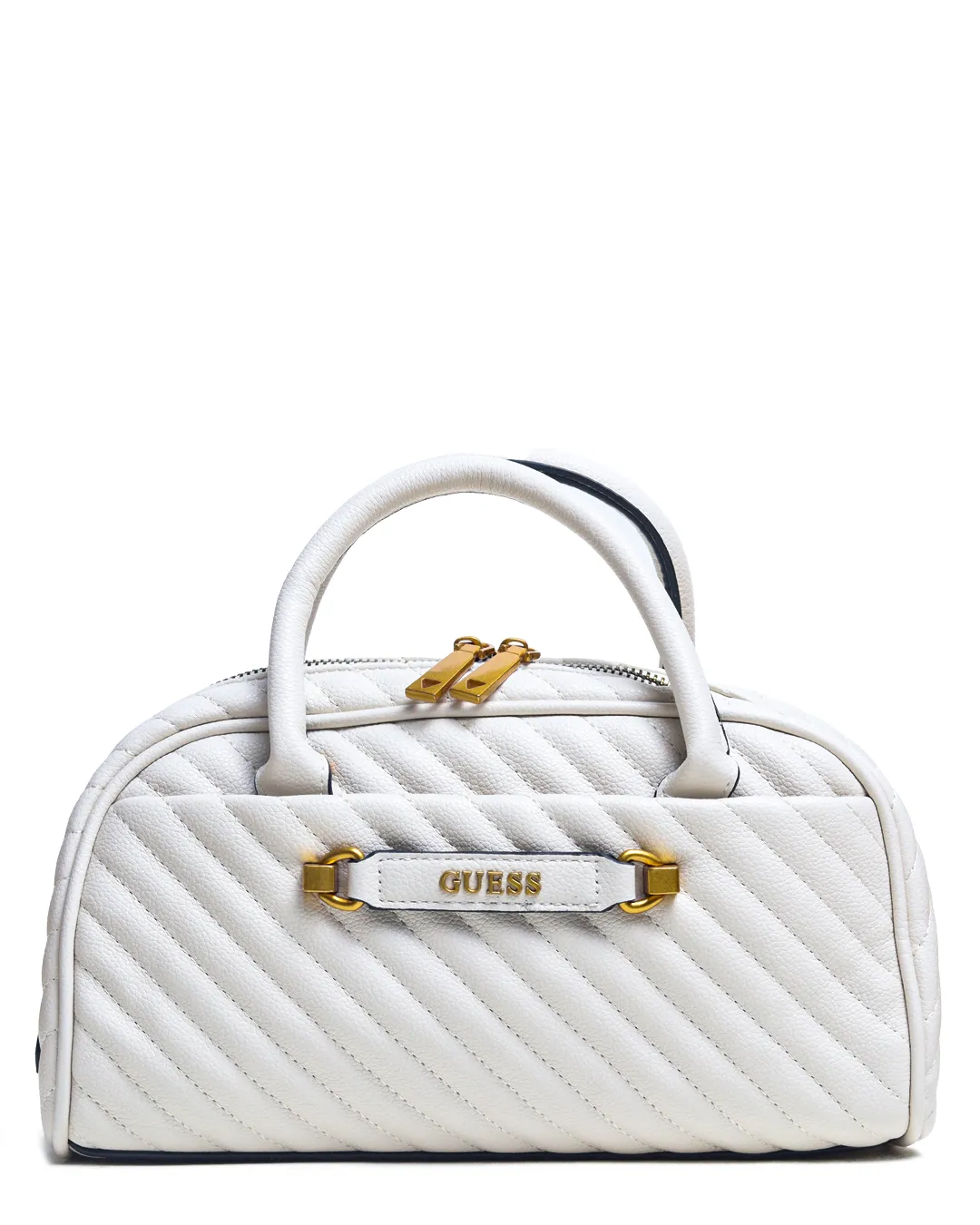 کیف دستی و دوشی زنانه مستر کوالیتی فول پک گس Guess صندوقی مدل چرصی سفید