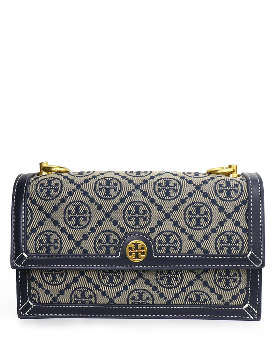 کیف دستی و دوشی زنانه مستر کوالیتی فول پک کتابی توری برچ Tory Burch مدل 8820 سرمه ای
