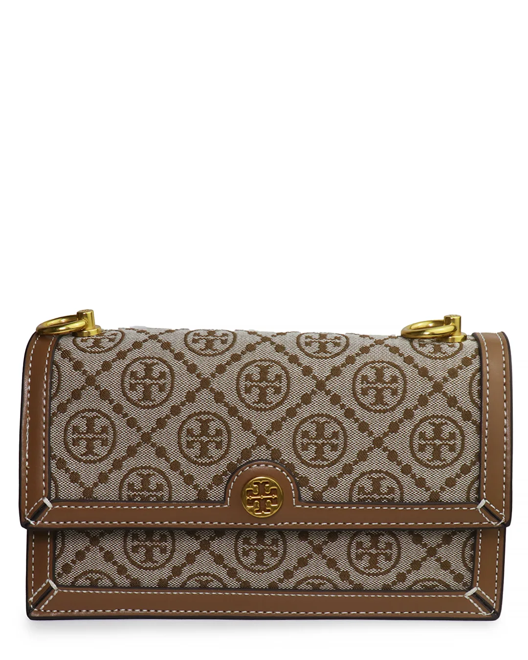 کیف دستی و دوشی زنانه مستر کوالیتی فول پک کتابی توری برچ Tory Burch مدل 8820 قهوه ای