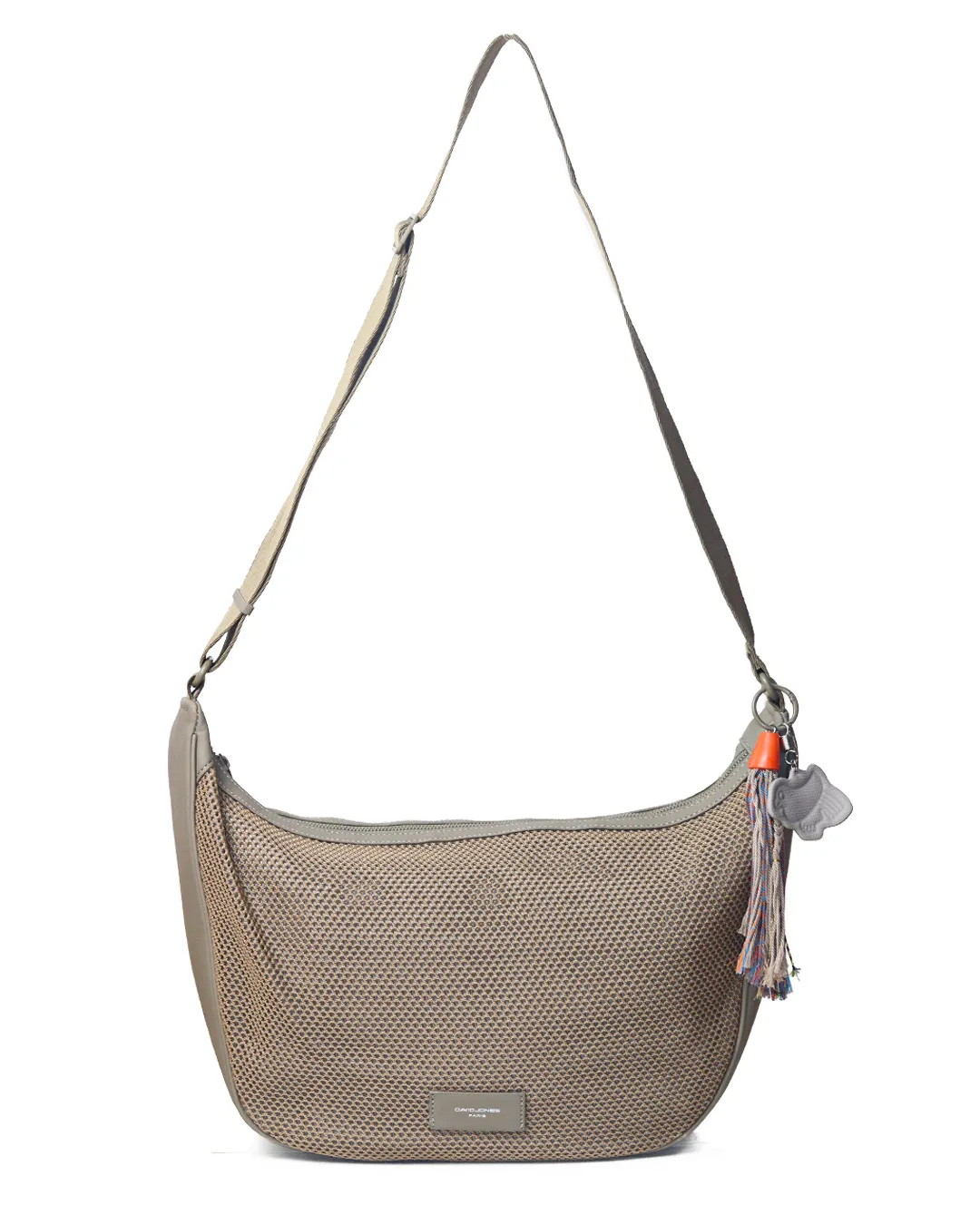 کیف دوشی زنانه دیوید جونز David Jones مدل CM8454 خاکی