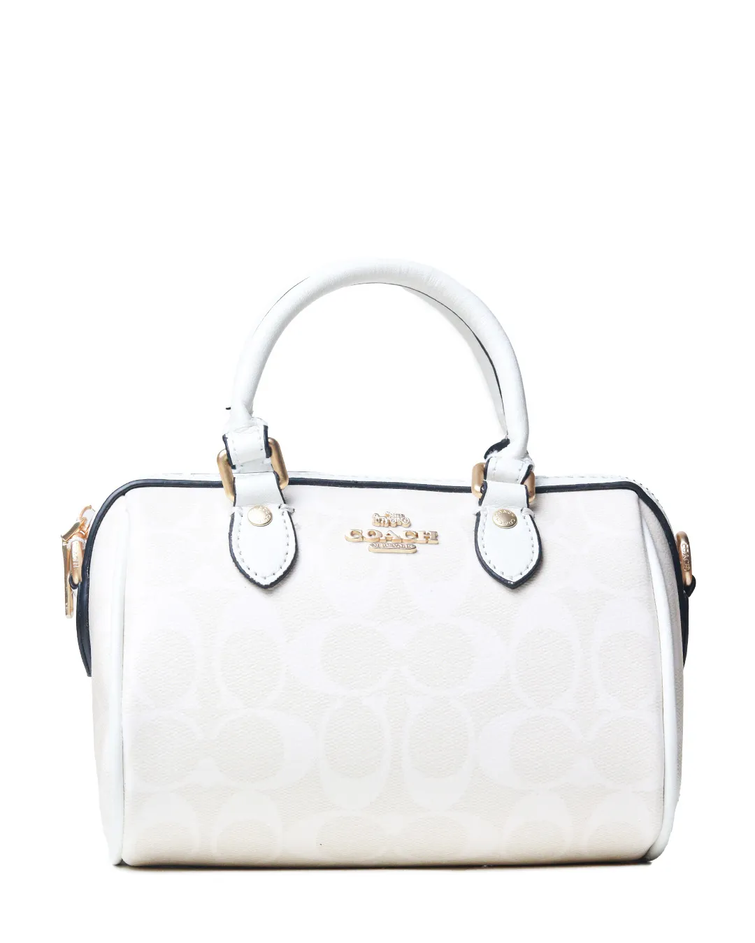 کیف دستی و دوشی زنانه مستر کوالیتی فول پک صندوقی کوچ Coach مدل 185 سفید