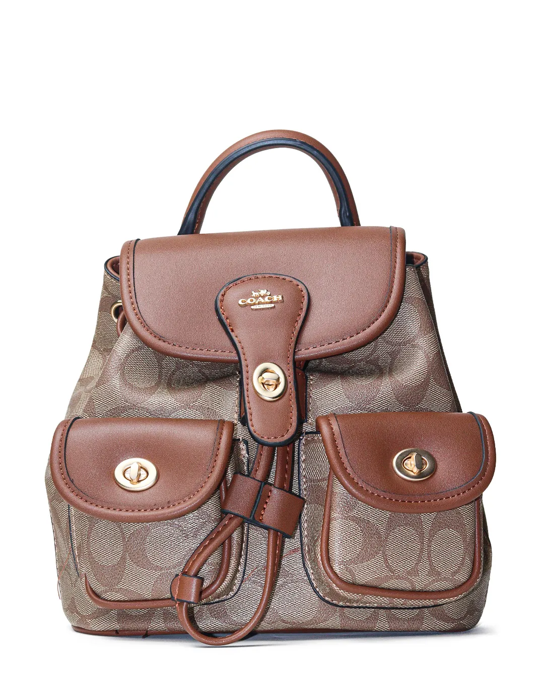 کوله‌ پشتی زنانه مستر کوالیتی فول پک کوچ Coach مدل 2512 قهوه ای روشن