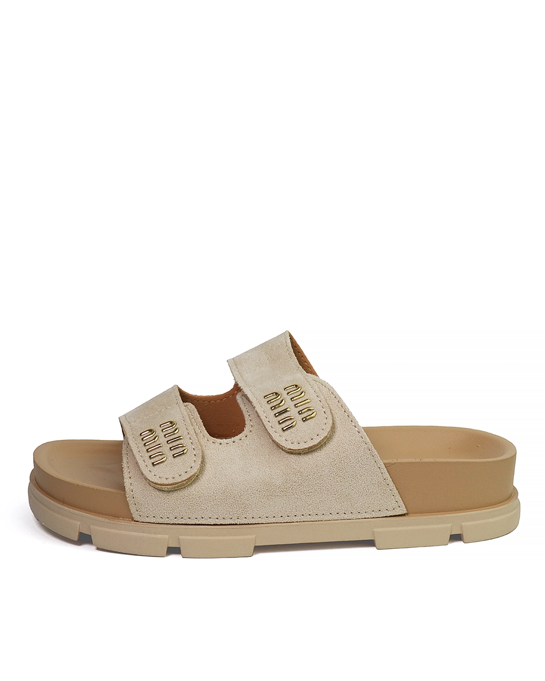 صندل زنانه وارداتی کی شوز K Shoes مدل 200-67 طرح میو میو MIU MIU کرم
